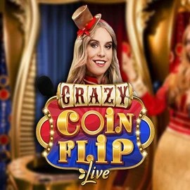 Crazy Coin Flip online game logo by Evolution on retrozino.eu