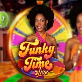 Funky Time slot logo by Evolution at Retrozino Casino